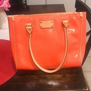 Womens Orange Kate Spade Purse